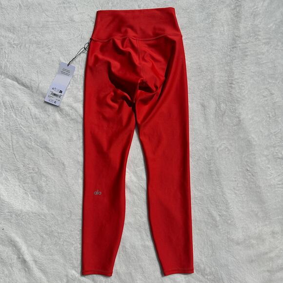 Alo Yoga 7/8 Airlift Leggings Red Hot Summer Sz XS Advantage Racerback Bra Sz S - Picture 13 of 16